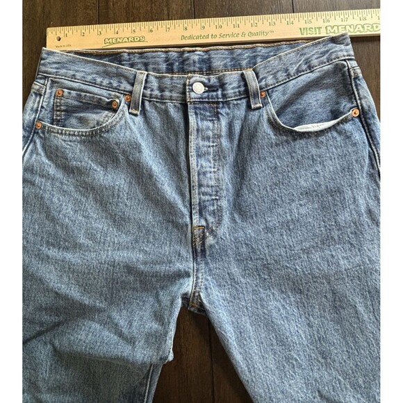 LEVI’S 501 Straight Leg Button Fly Jeans Men’s 34x28 Blue 100% Cotton 00501-0193 - Picture 3 of 8